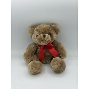 Anico Int'l Teddy Bear w/ Red Bow 8" Plush Stuffed Animal Brown 2021